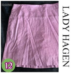 Lady Hagen Purple Jacquard Floral Dimensional Skorts